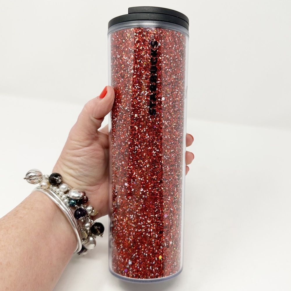 STARBUCKS RED SPARKLE TUMBLER 16 oz